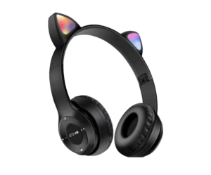 سماعات أذن للقطط p47m LED (أسود)  أذن القطة p47m  أسود